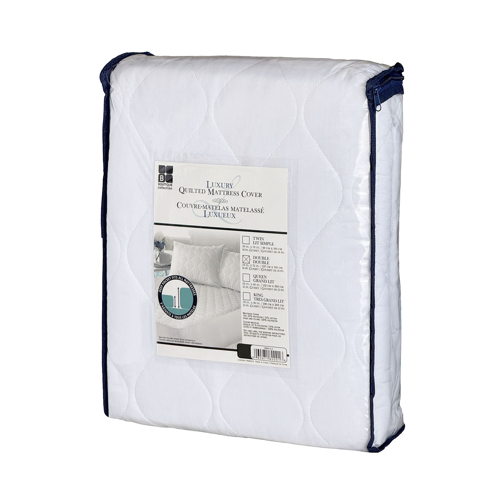 Housse de matelas matelassée de luxe